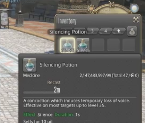 Final Fantasy XIV Potion Exploit