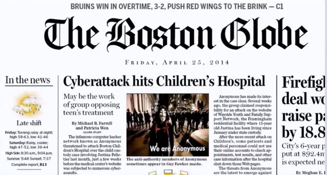 Boston Globe front page